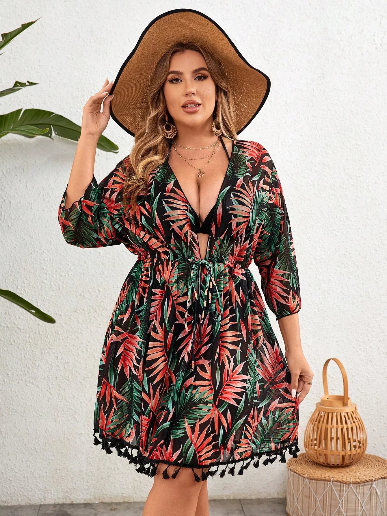 Conjunto Biquíni 3 Peças Plus Size Erika