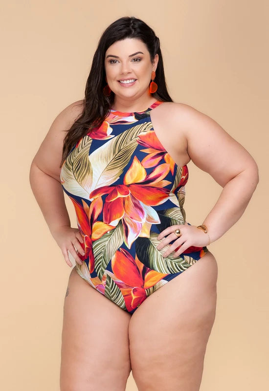 Maiô Tropical Plus Size