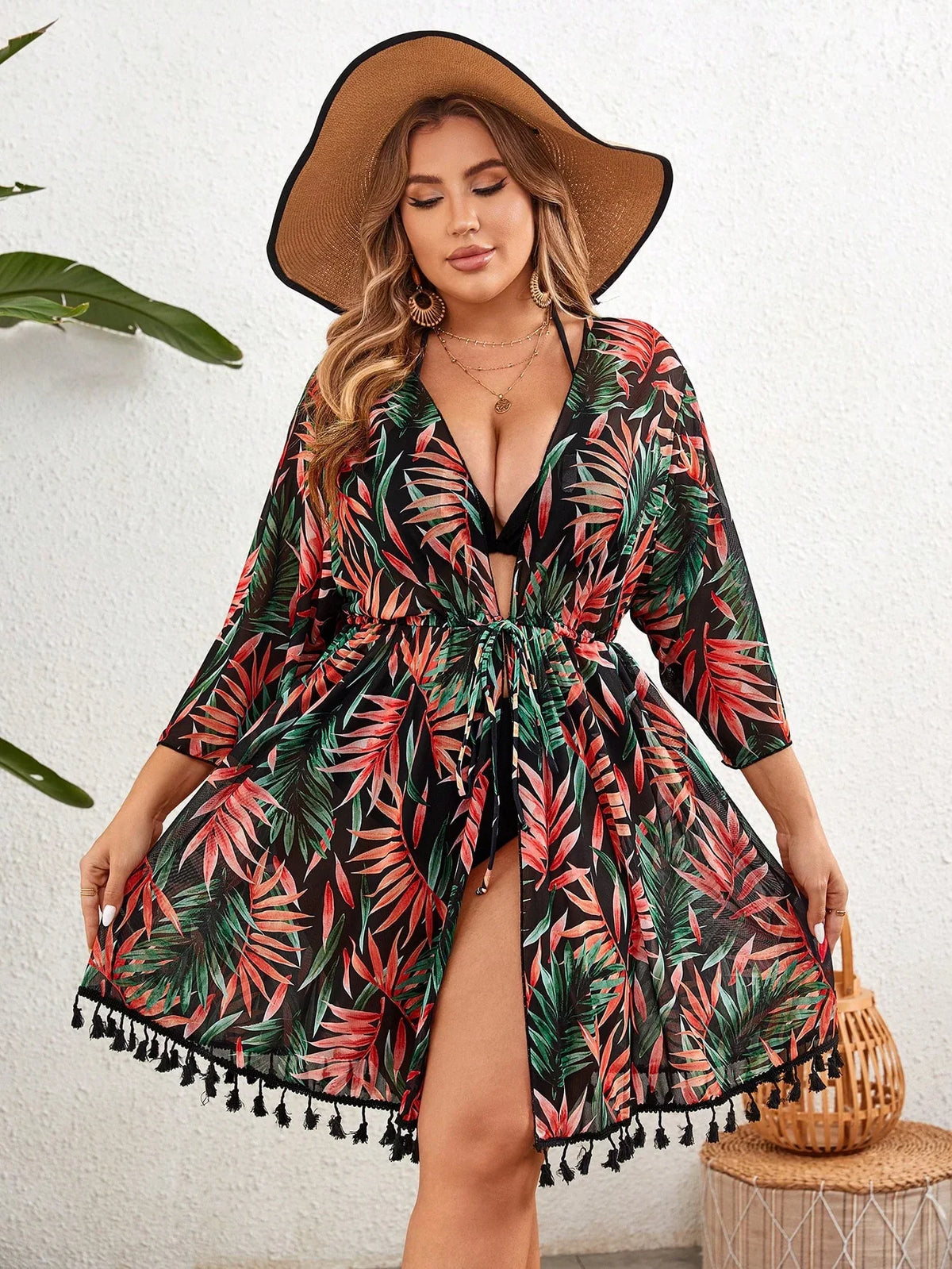 Conjunto Biquíni 3 Peças Plus Size Erika